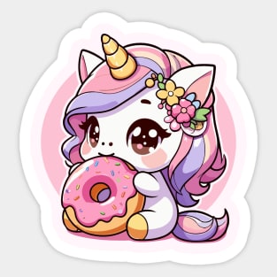 Unicorn donut Sticker